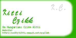 kitti czikk business card